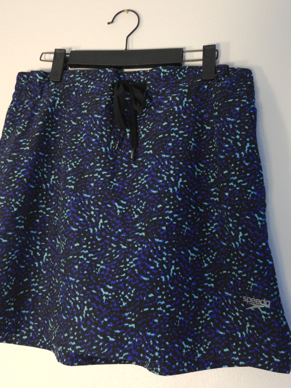Speedo Blue Black Printed Swim Skort